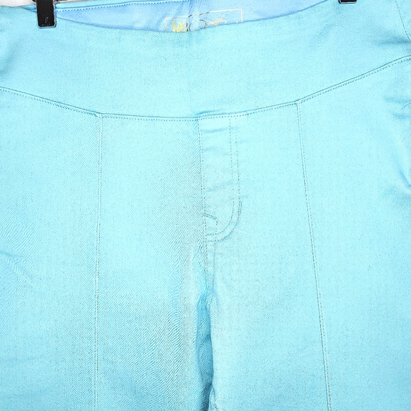 Diane Gilman DG2 suddenly slim jeans. Aqua blue, bootcut, Size Large. - Picture 13 of 13